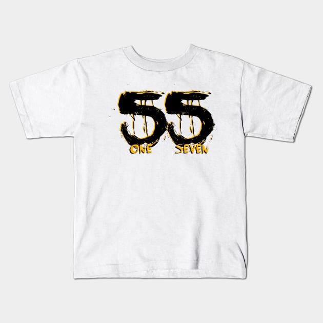 55one seven Kids T-Shirt by fiftyfive17